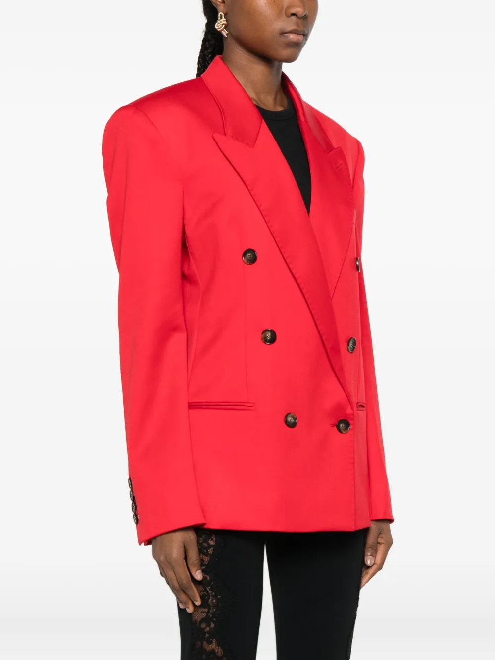 Stella McCartney Blazer met dubbele rij knopen Rood
