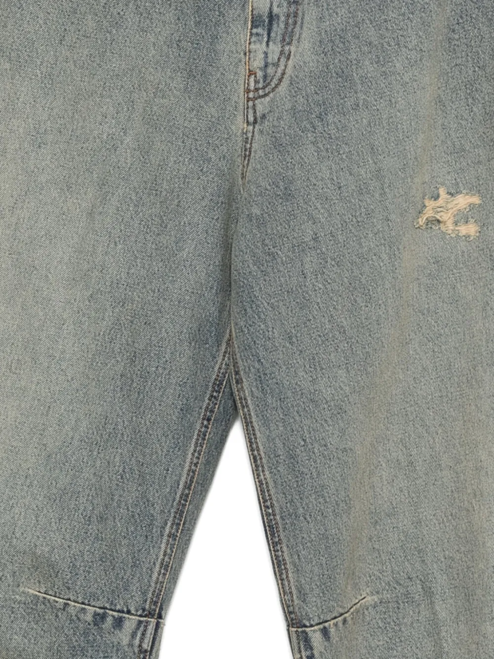 Nine In The Morning Distressed-finish Jeans In Blue