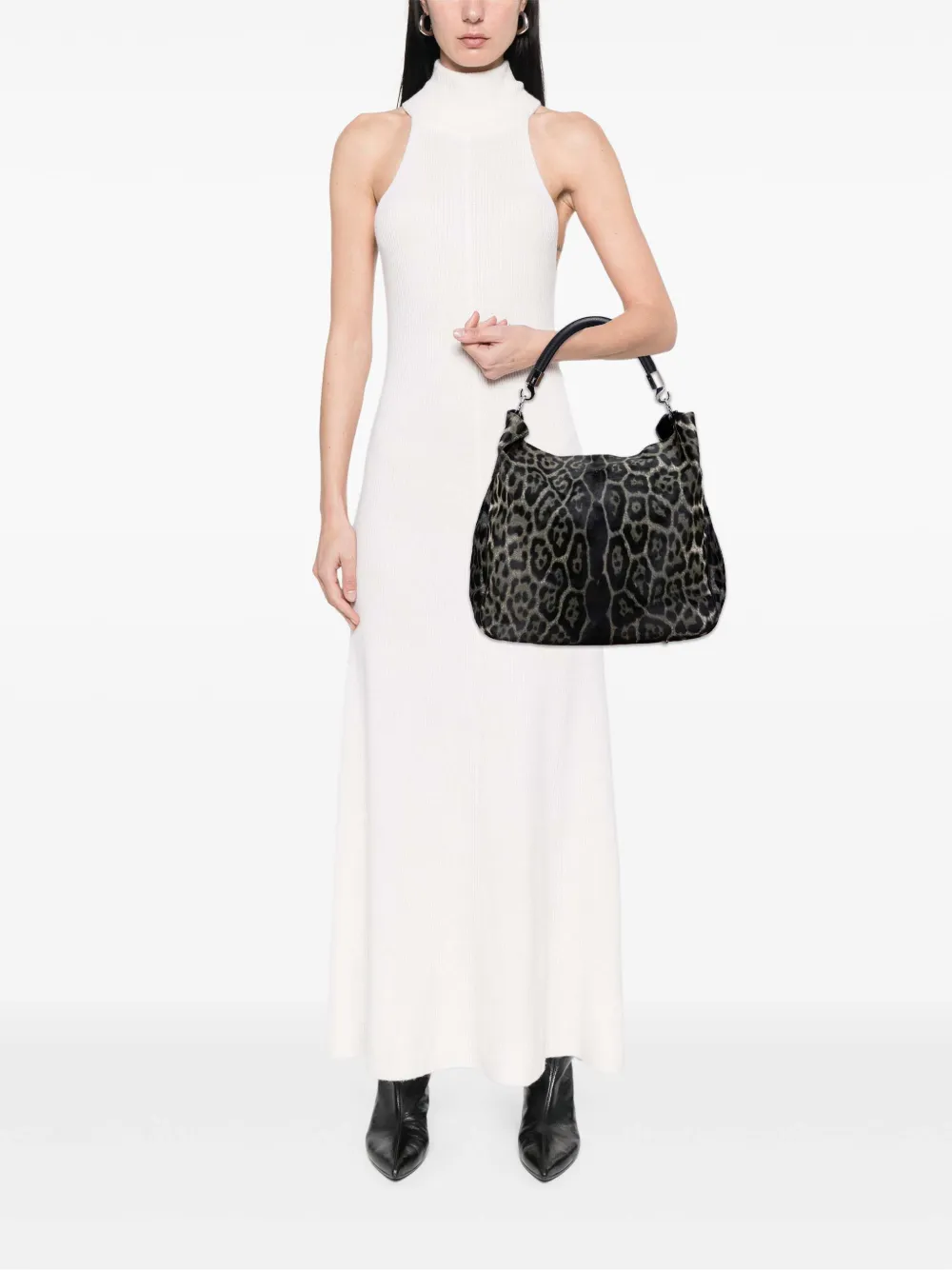Saint Laurent Pre-Owned 2000-2012 Medium Leopard Print Calf Hair Roady hobo bag | Pre-Owned | Image 2