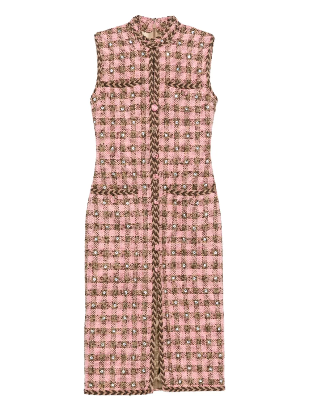 Giuseppe Di Morabito tweed check-pattern dress | Pink | Image 1