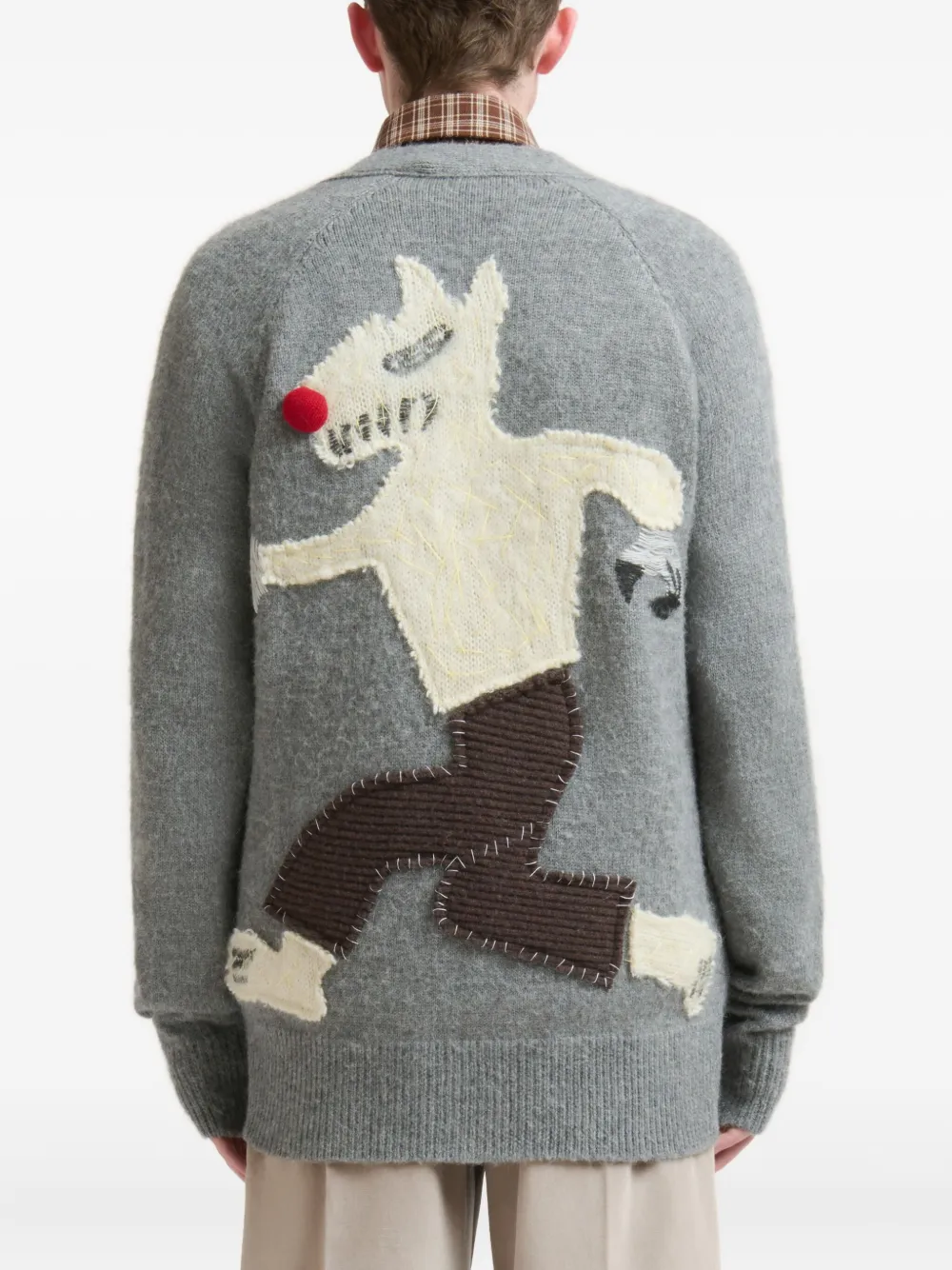 Marni Vest met wolfpatch Grijs