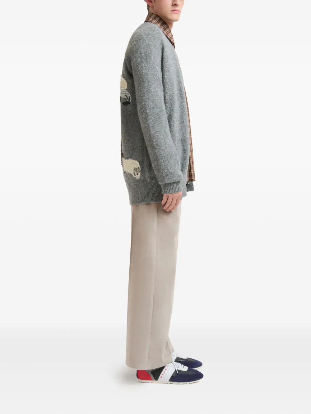 Marni Vest met wolfpatch - Grijs