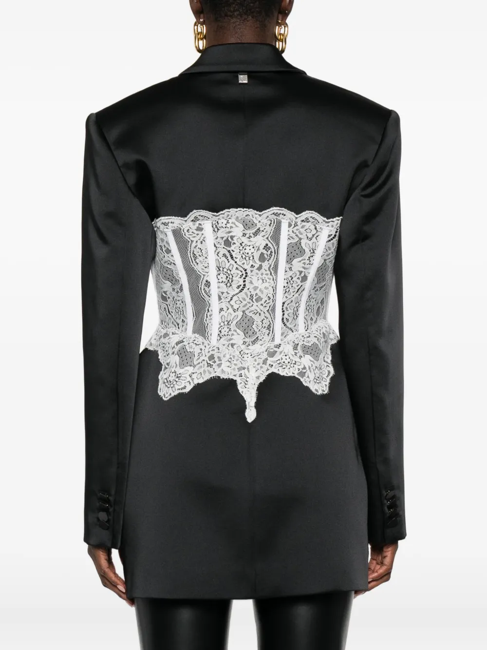 Giuseppe Di Morabito Lace-panel Jacket In Black