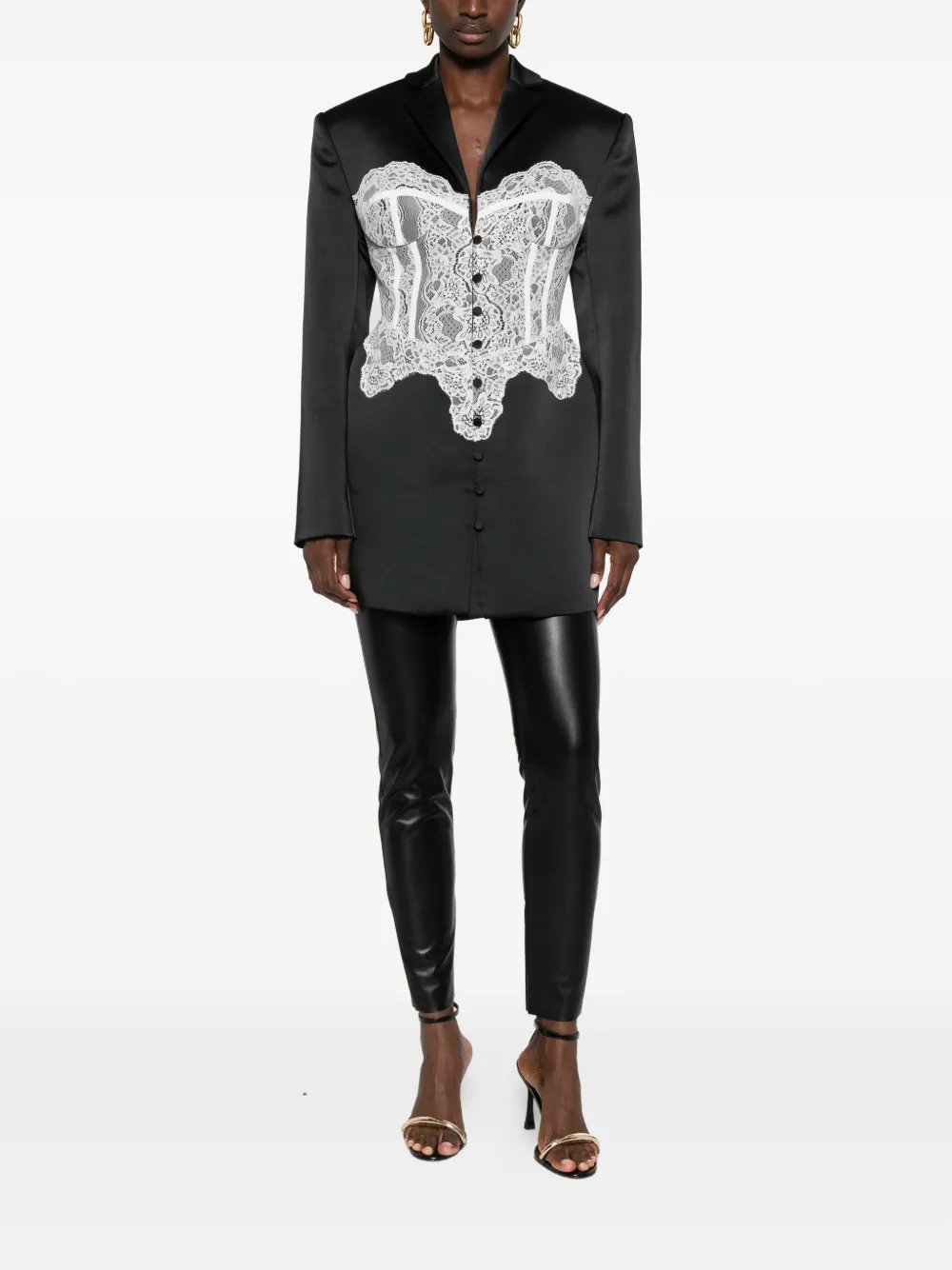 Giuseppe Di Morabito lace-panel jacket | Fitted Jackets | Image 2