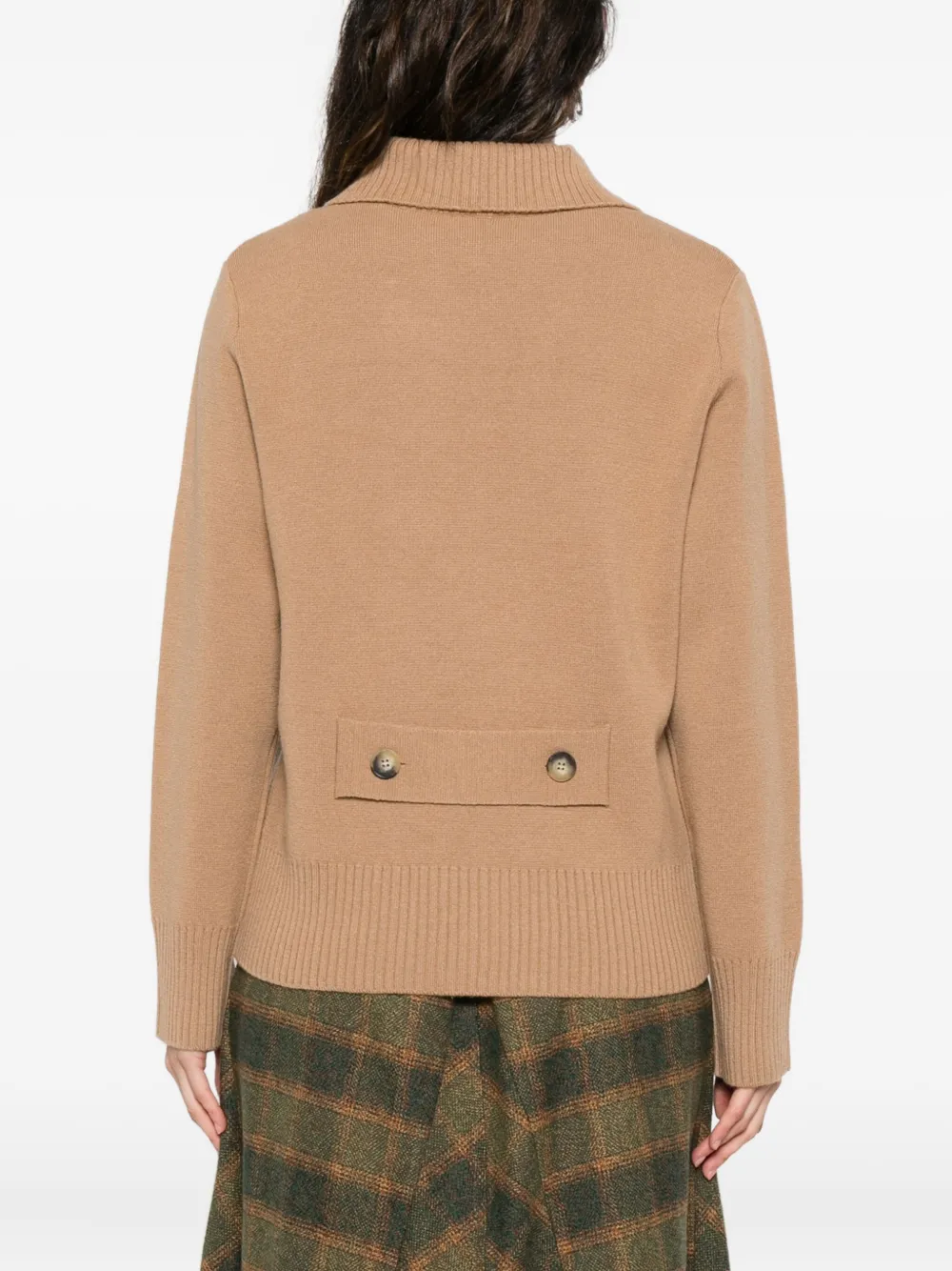 Alpha Studio Wool Coat In Brown