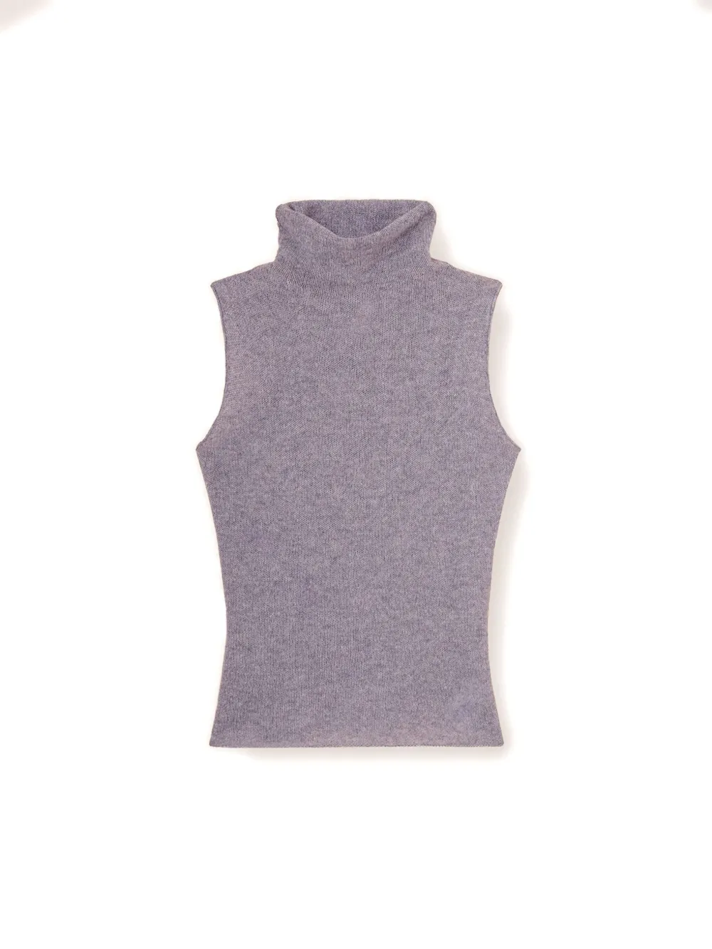 Fedeli Roll-neck Sleeveless Top In Multi