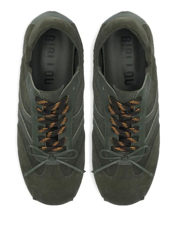 Bibi Lou suede-panelled Sneakers Green FARFETCH IN