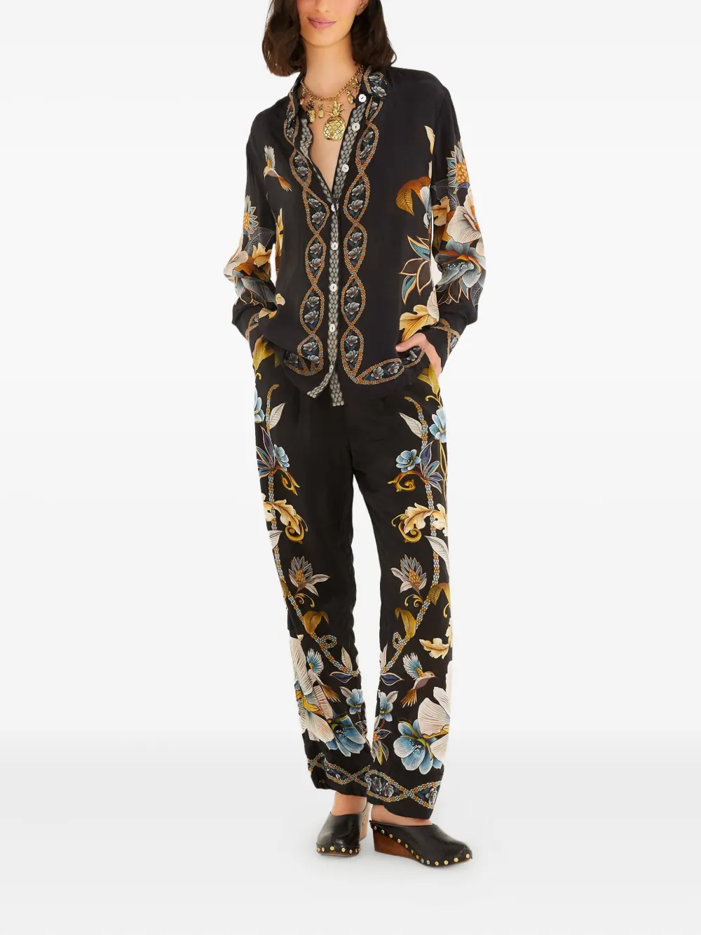 FARM Rio floral trousers | Straight-Leg Pants | Image 2