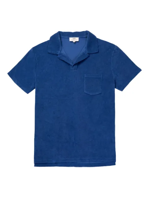 Asp 351 chest-pocket terry-cloth polo shirt