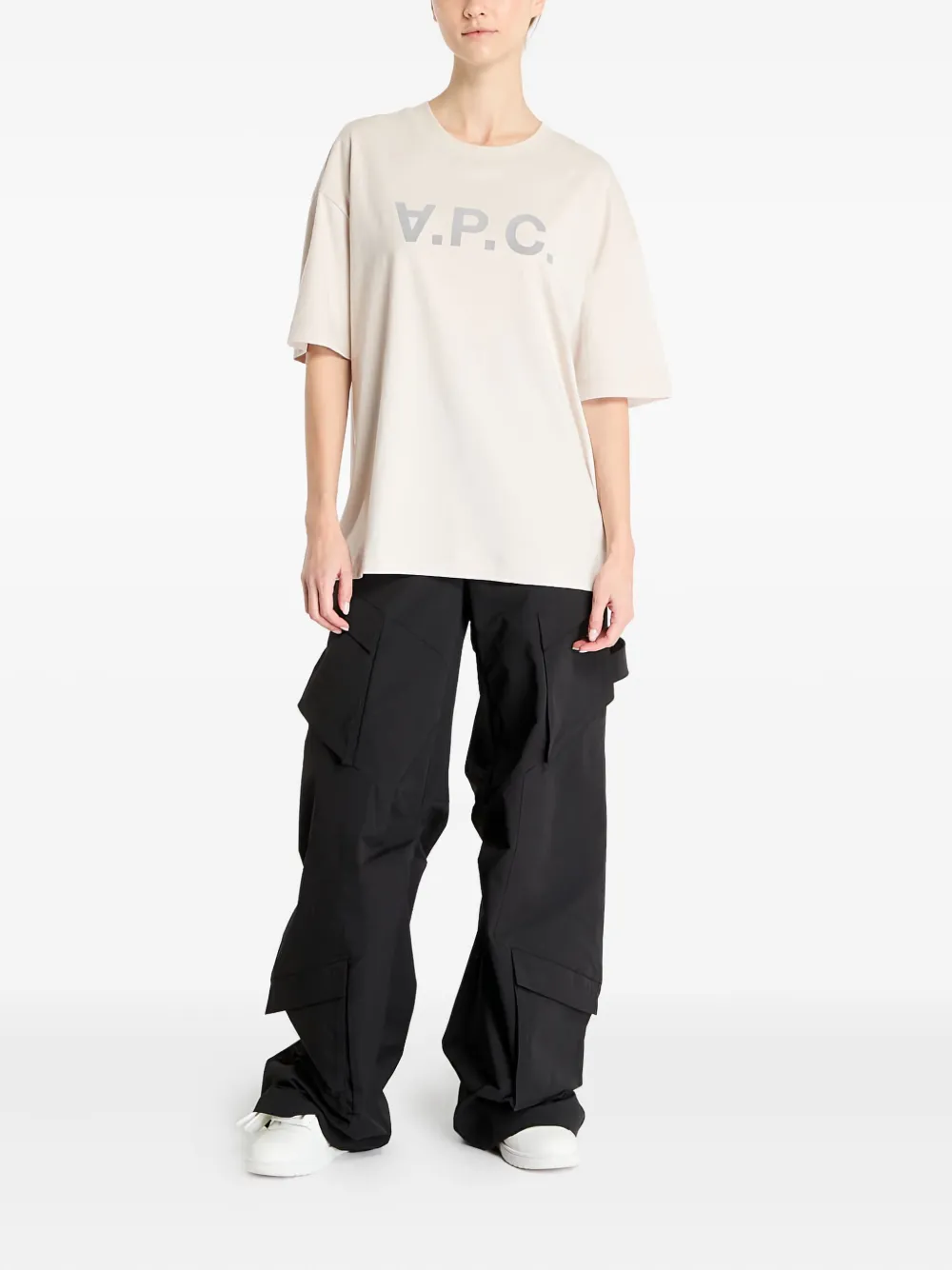 Apc Grand Logo-print T-shirt In Blue