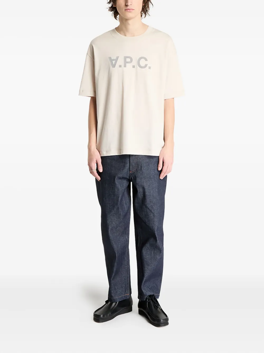 A.P.C. Grand logo-print T-shirt - Beige