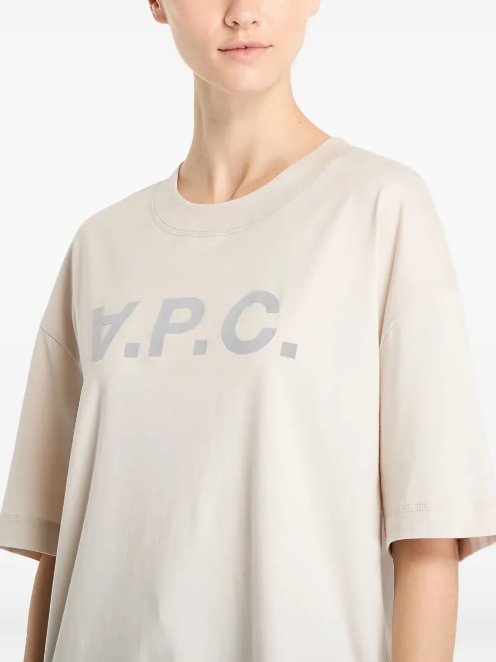 Apc Grand Logo-print T-shirt In Blue