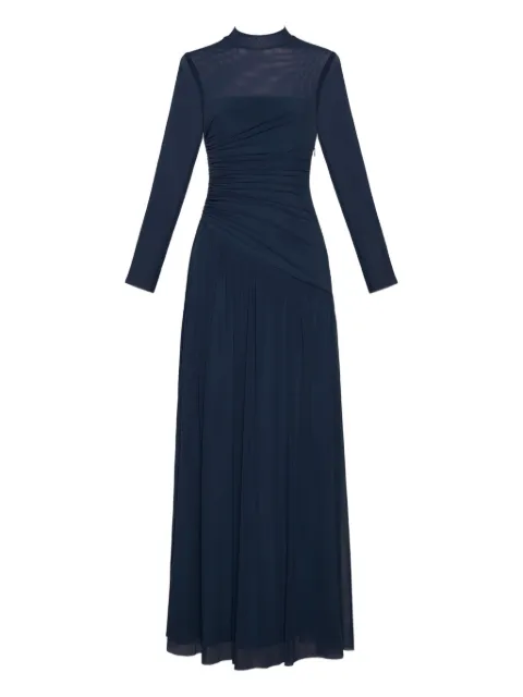 CHERUBINA Lunelle ruched long-sleeve maxi dress
