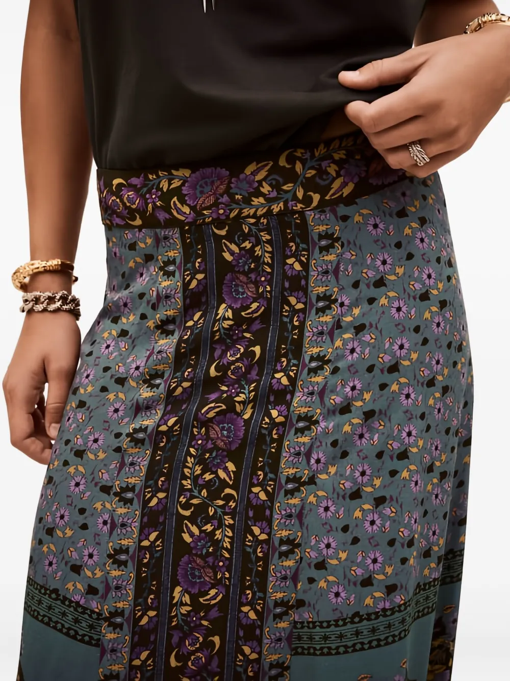 Ba&sh Bayro Floral Paisley-pattern Maxi Skirt In Multi