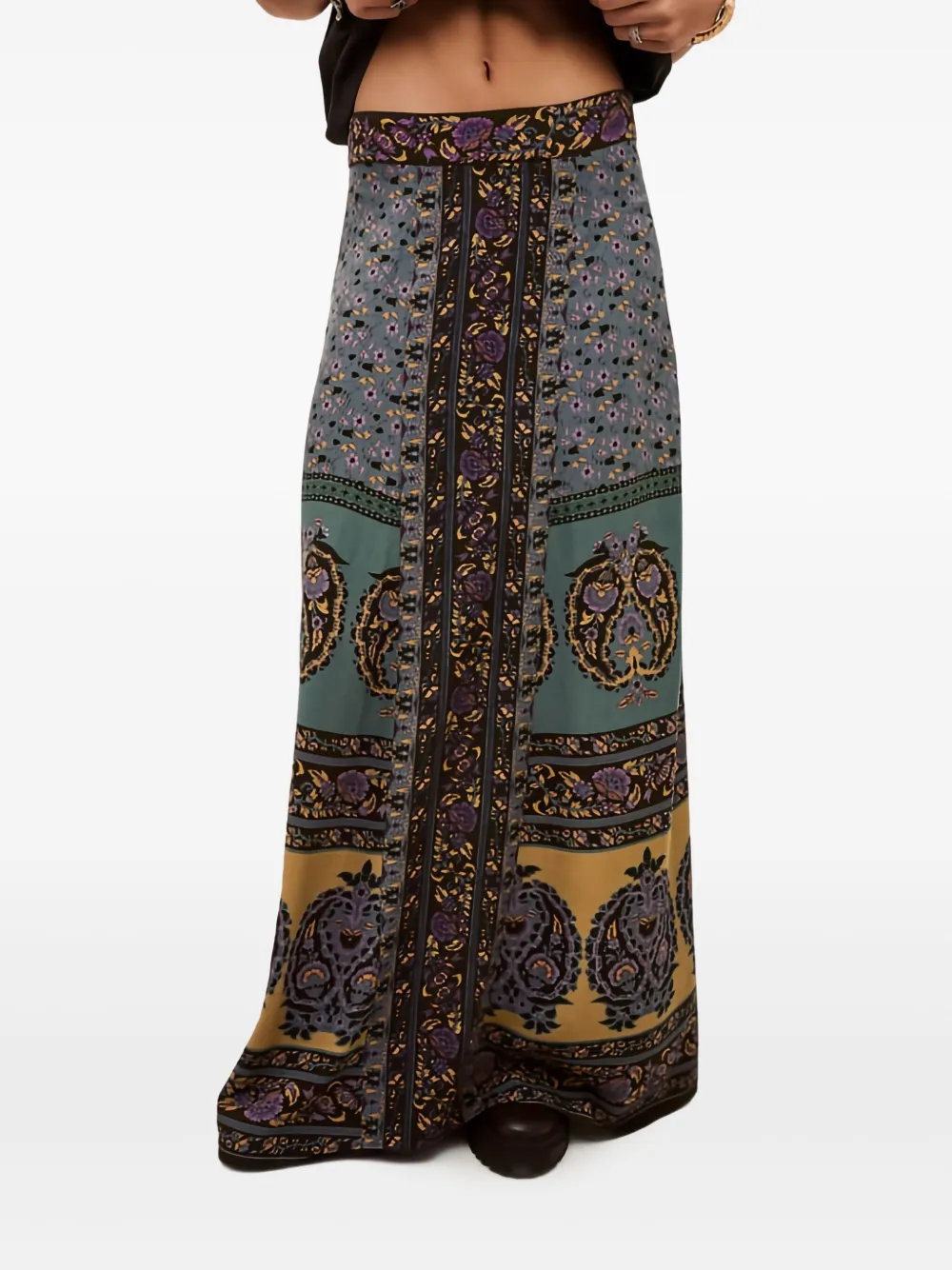 Ba&sh Bayro Floral Paisley-pattern Maxi Skirt In Multi