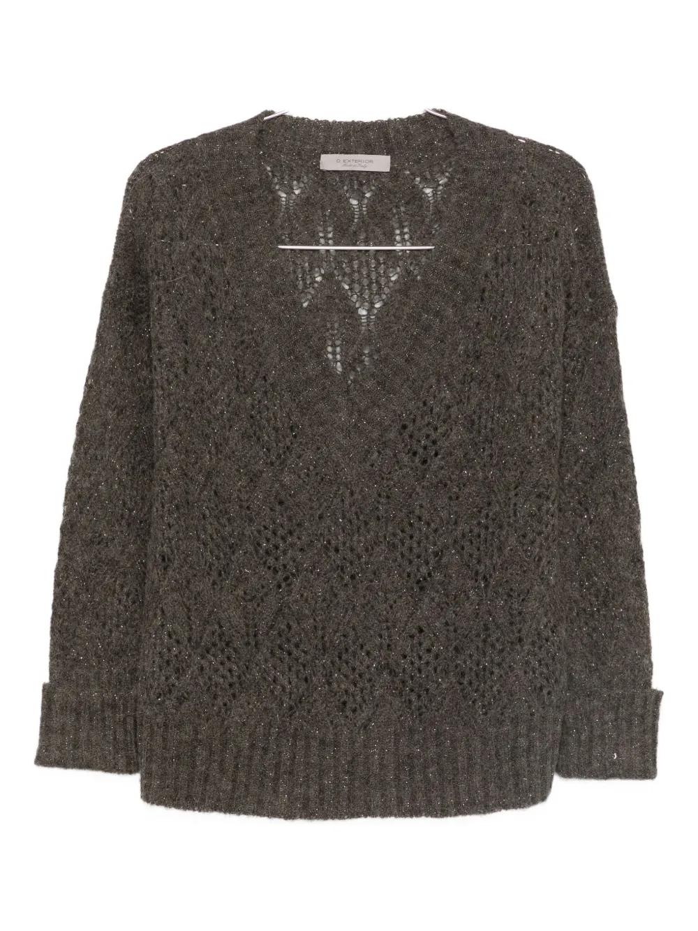 D.Exterior openwork sweater | Brown | Image 1