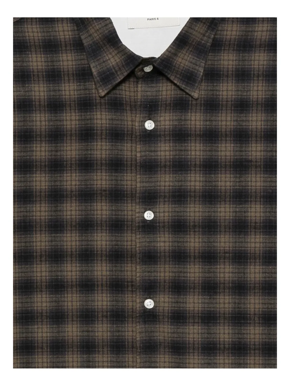 Officine Generale Geruit overhemd Groen