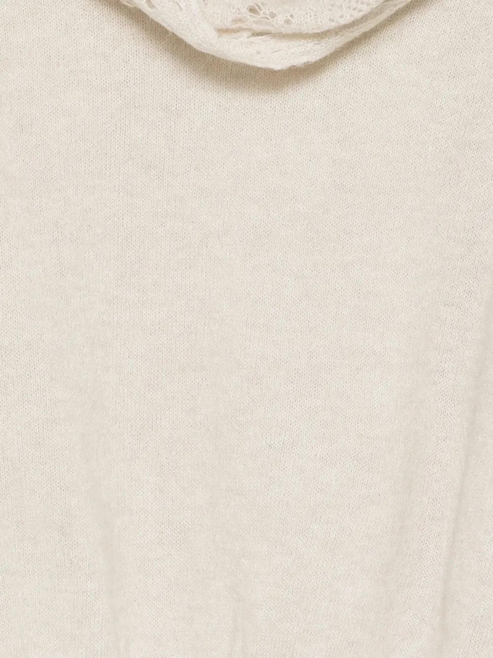 D Exterior Long-sleeved Ribbed Sweater In Neutral