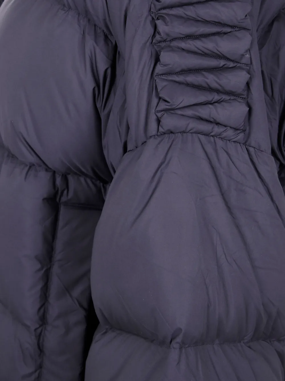 Raxxy Black Polyester Hooded Down Jacket In Blue