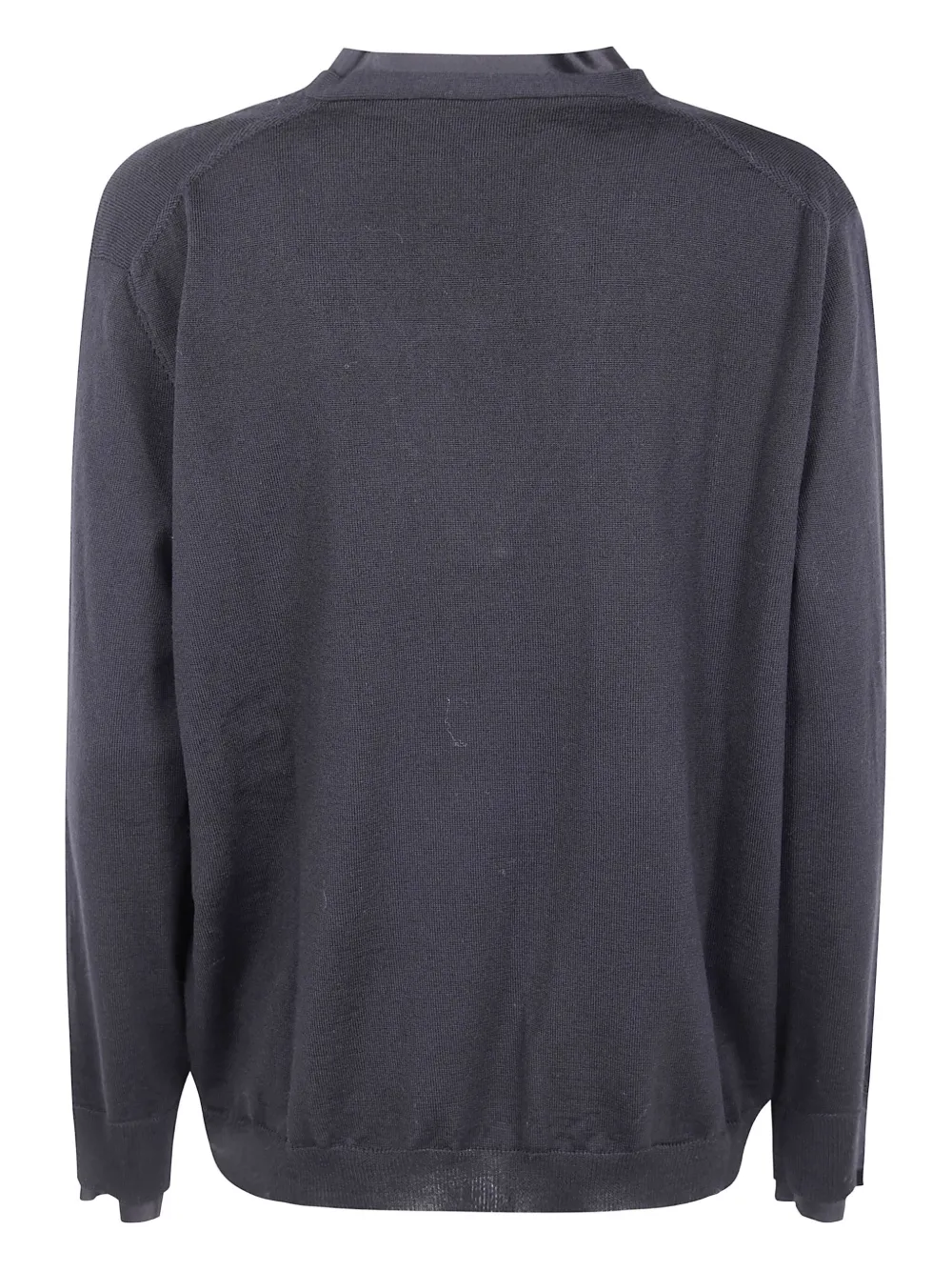 Semicouture V-neck Long-sleeved Sweater In Gray
