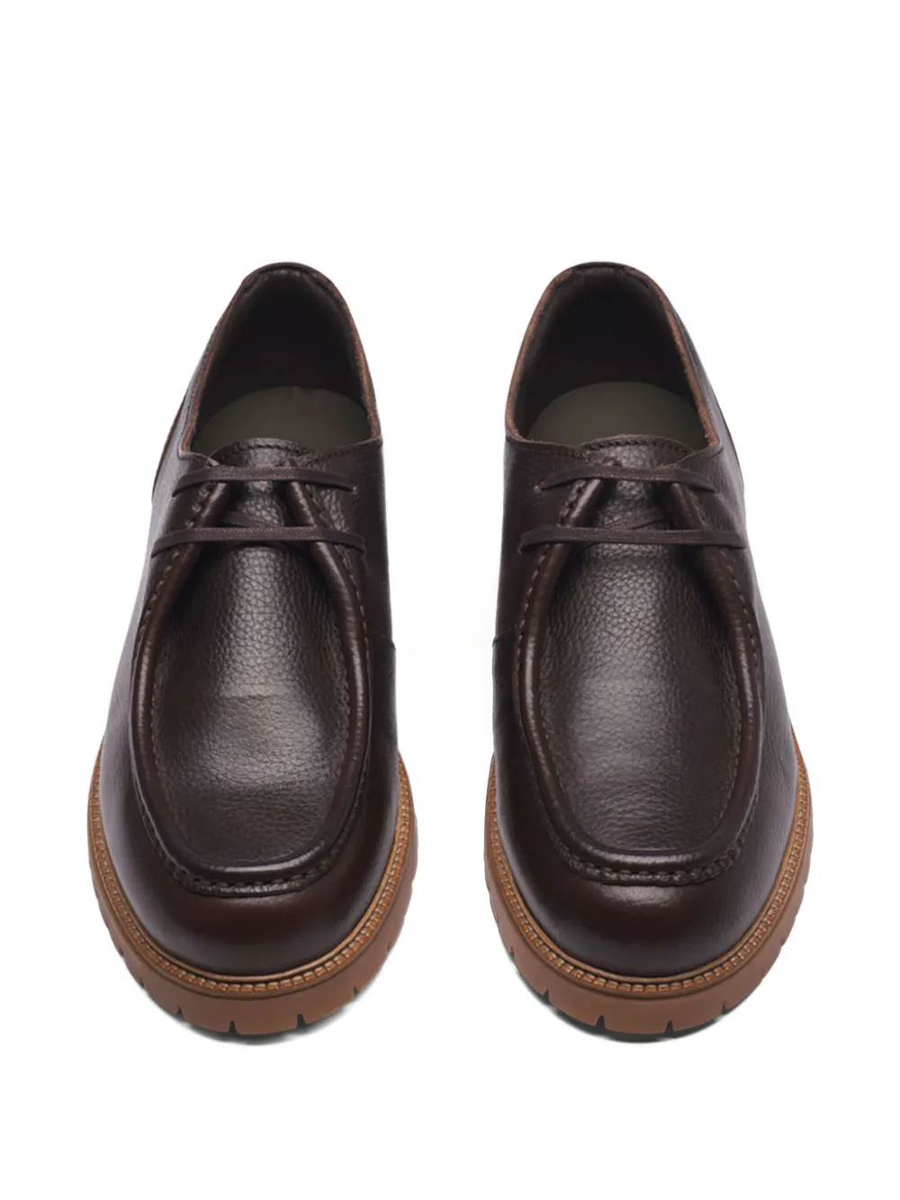 Les Deux Leren veterschoenen Bruin