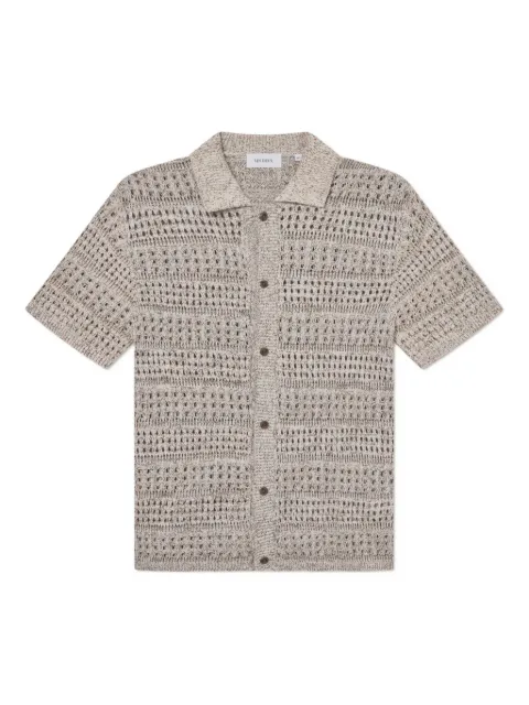 Les Deux short-sleeve open-knit cardigan