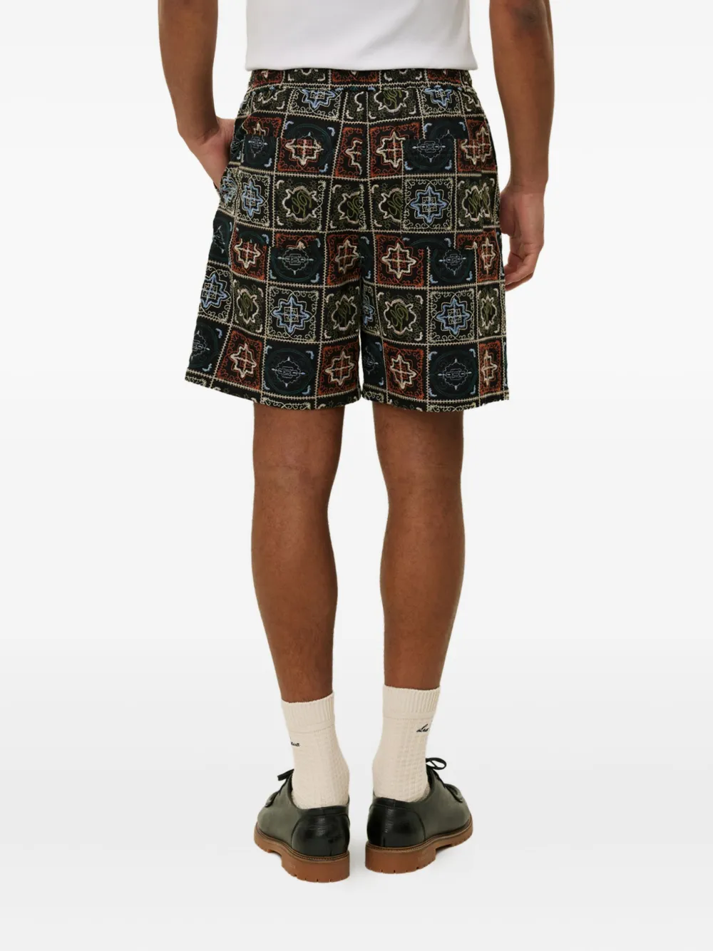 Les Deux Shorts met geborduurd patchwork Veelkleurig