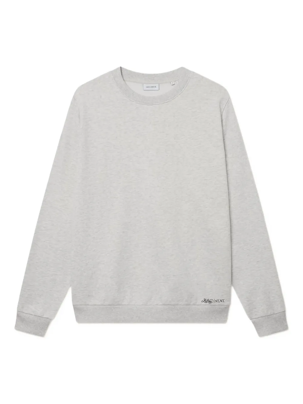 Les Deux Crew-neck Logo Sweatshirt In Gray