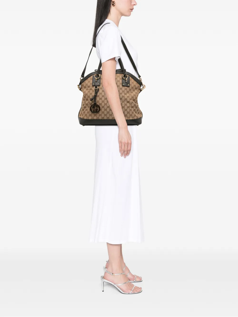 Gucci Pre-Owned 2016-2025 Large GG Canvas Charm Dome satchel | Pre-Owned | Image 2