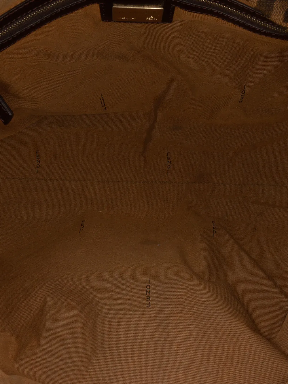 Pre-owned Fendi 2000-2010 Zucca Canvas Chef Tote Bag In Brown
