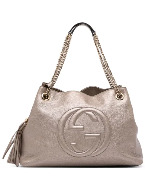 Gucci Pre-Owned 2016-2025 Medium Metallic Leather Soho Chain tote bag