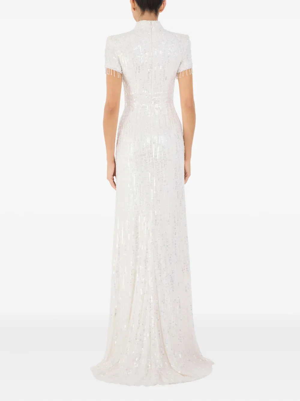 Jenny Packham Madeleine jurk met kralen en pailletten Wit