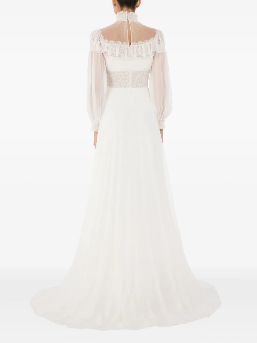 Jenny Packham Arden maxi-jurk met ruches Wit