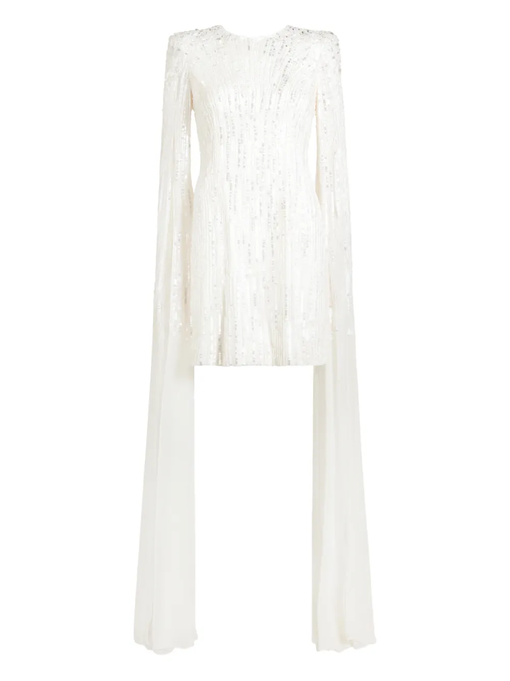 Jenny Packham embellished sleeve sweet magic dress - Bianco