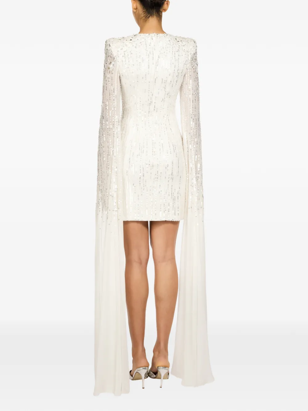 Jenny Packham Sweet Magic jurk met verfraaide mouwen Wit
