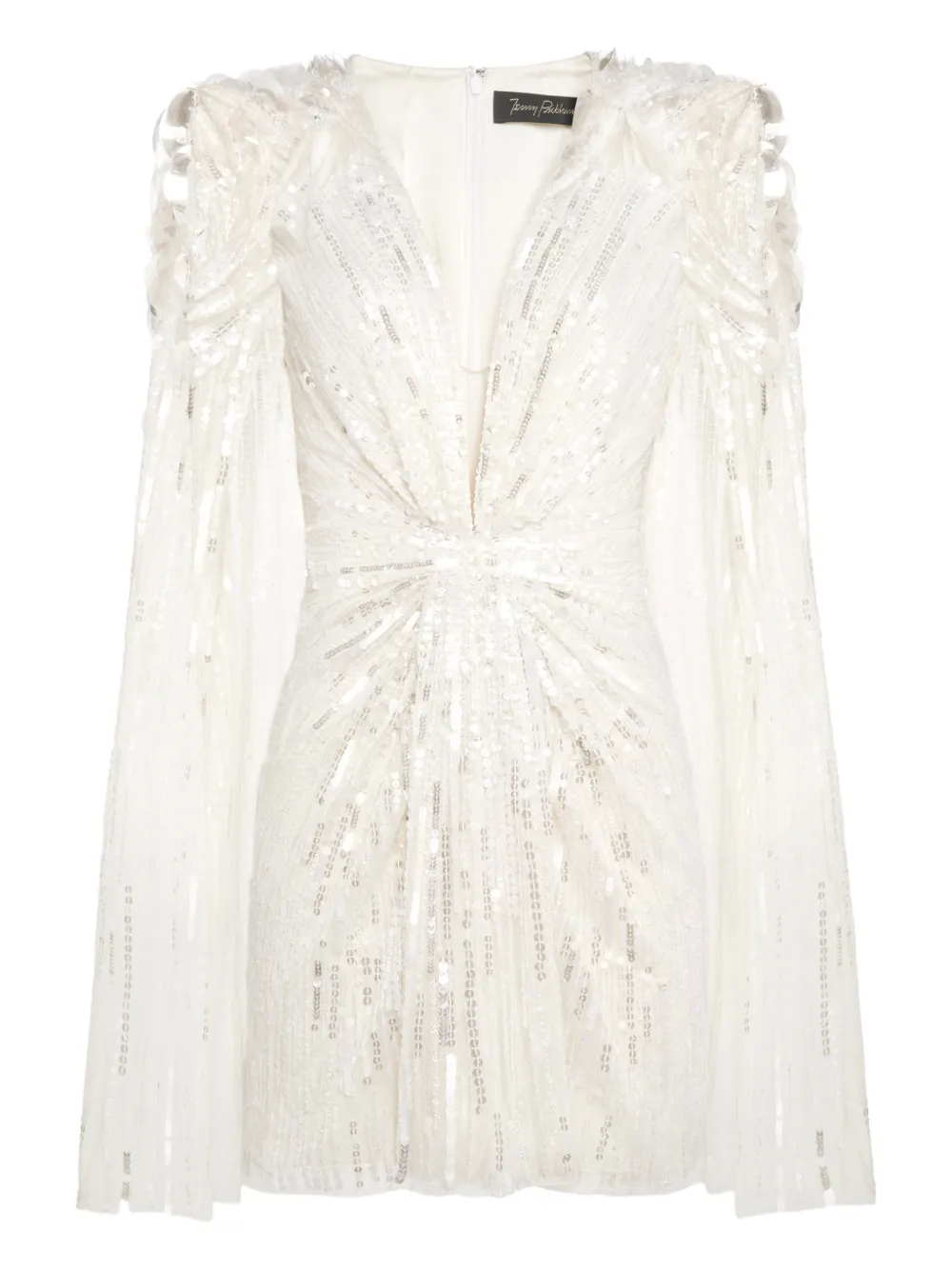 Jenny Packham Lady Love Sequin-embellished Mini Dress In White