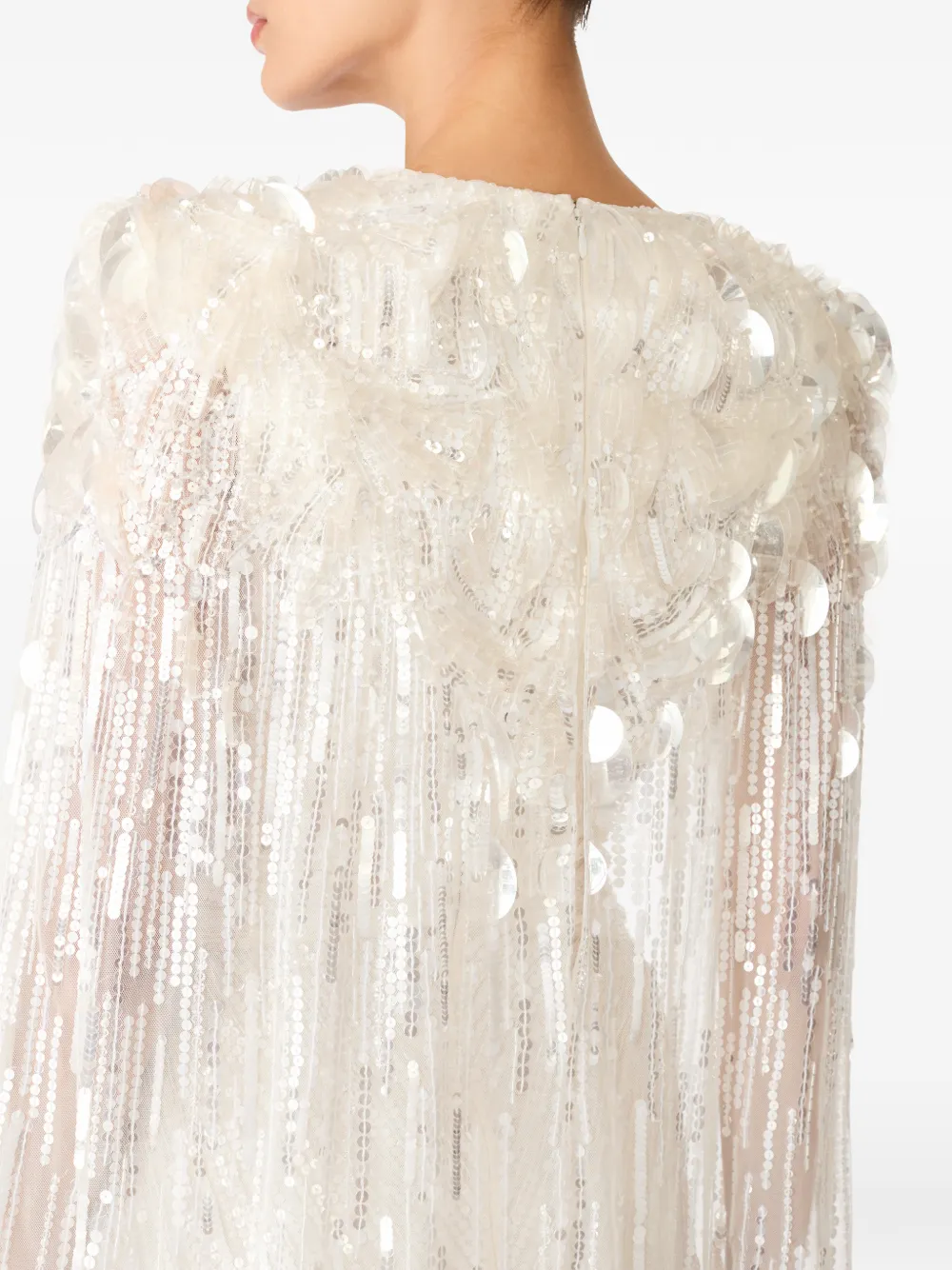 Jenny Packham Lady Love Sequin-embellished Mini Dress In White