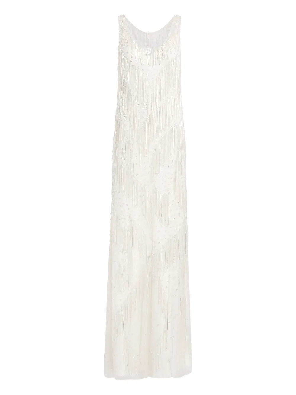 Jenny Packham Symphonie fringed maxi dress | Neutrals | Image 1