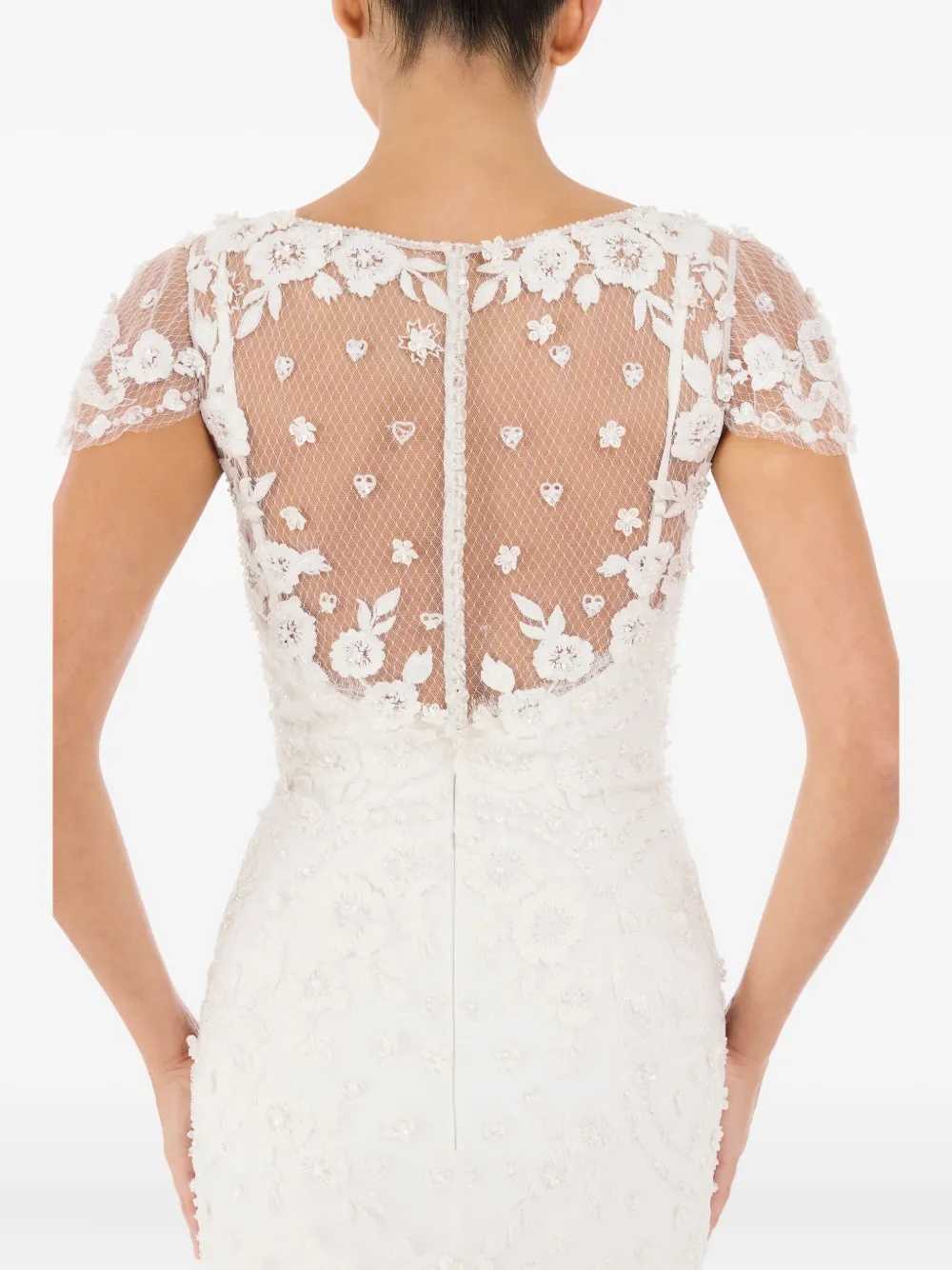 Jenny Packham Sweet Juliet maxi-jurk met bloemenkant Wit