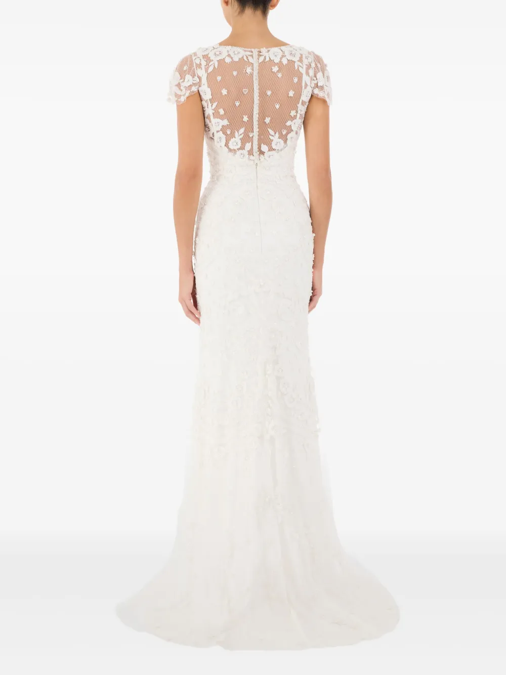 Jenny Packham Sweet Juliet maxi-jurk met bloemenkant Wit