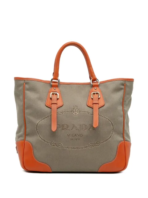 Prada Pre-Owned 2013-2025 Canvas Canapa Logo Convertible Tote satchel