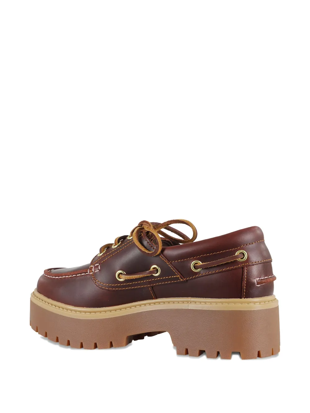 Timberland Stone Street Lace-up Platform Mules In Brown