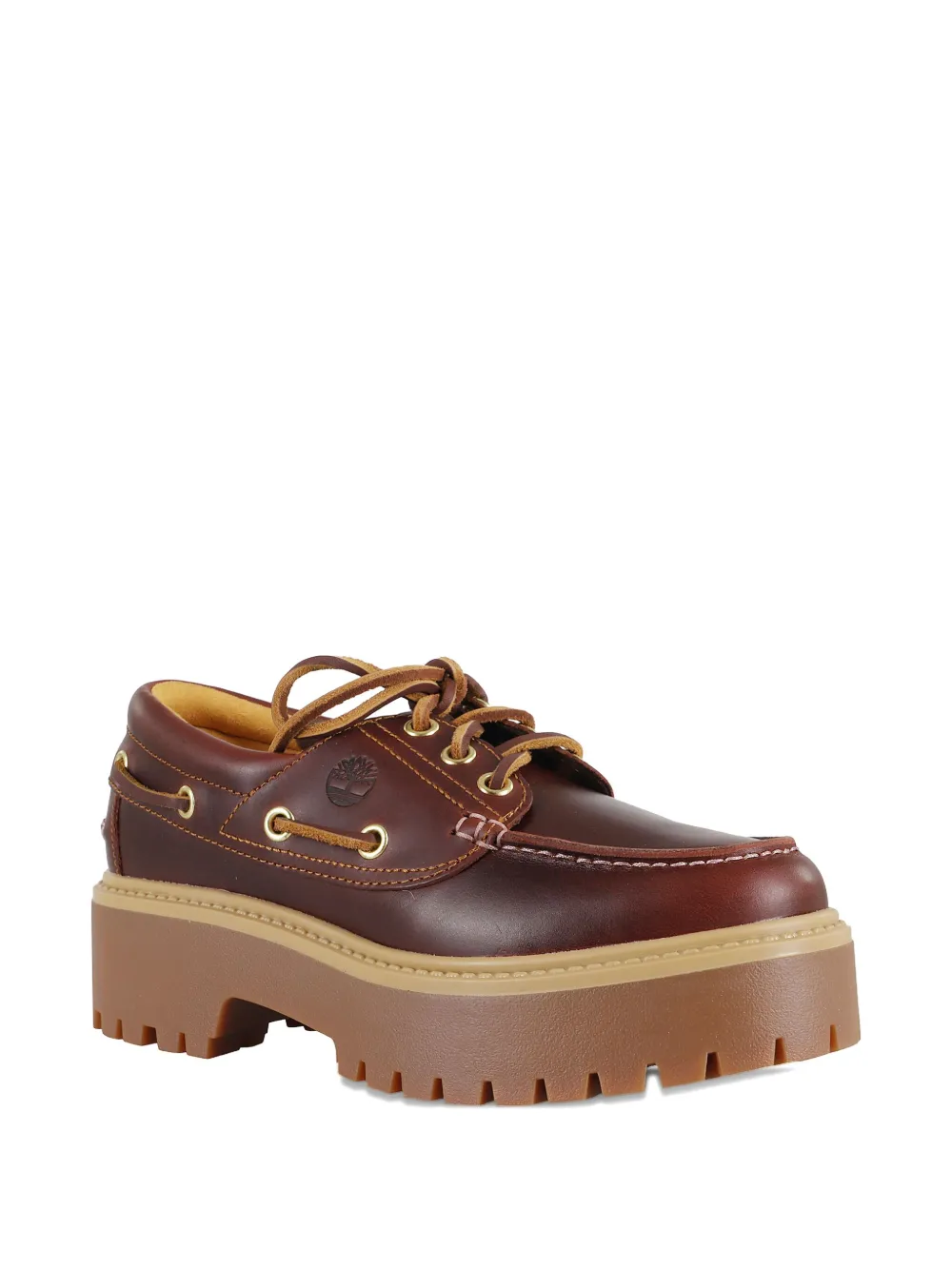 Timberland Stone Street Lace-up Platform Mules In Brown