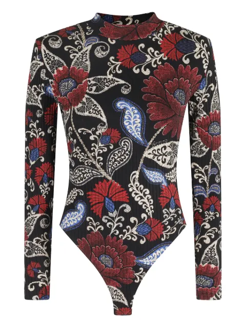 FARM Rio top con cuello de tortuga y motivo floral