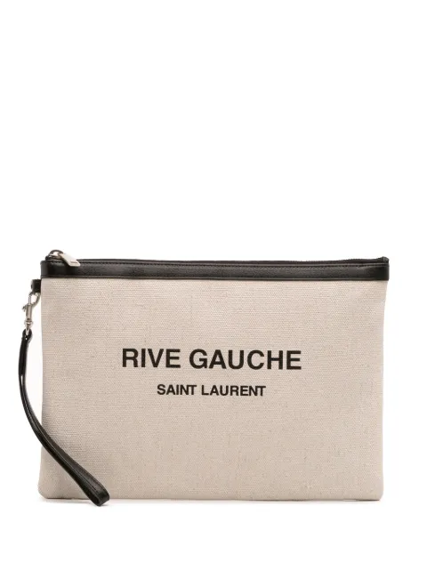 Saint Laurent Pre-Owned 2022 Canvas Rive Gauche Wristlet clutch bag