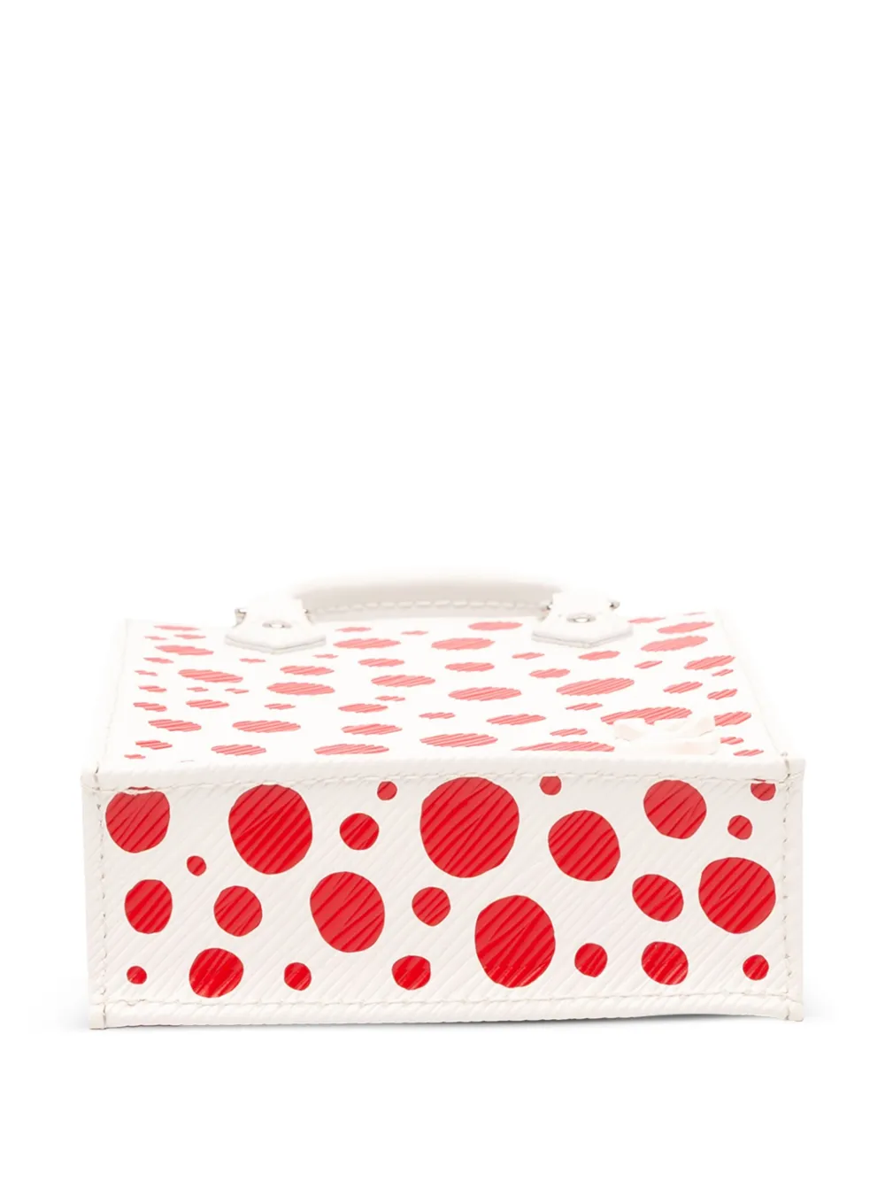 Pre-owned Louis Vuitton 2021-2025 Yayoi Kusama Epi Petit Sac Plat Satchel In Red