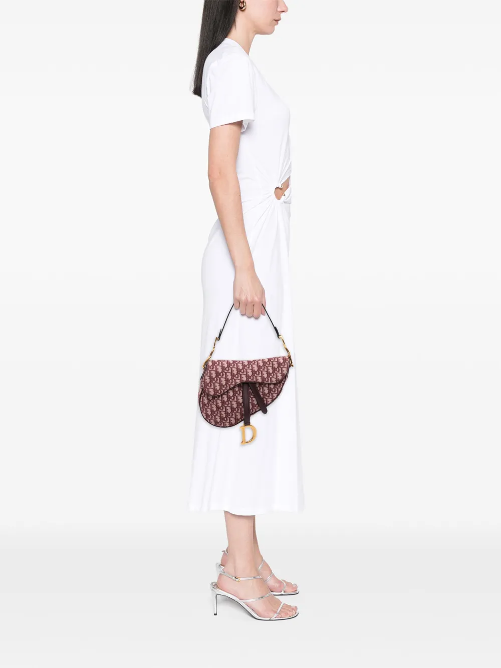 Christian Dior Pre-Owned 2018 Mini Oblique Canvas Saddle Bag satchel | Pre-Owned | Image 2