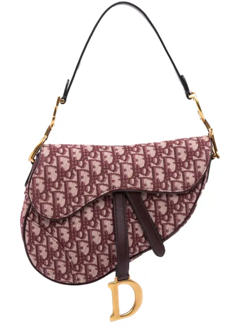 Christian Dior Pre-Owned 2018 Mini Oblique Canvas Saddle Bag satchel