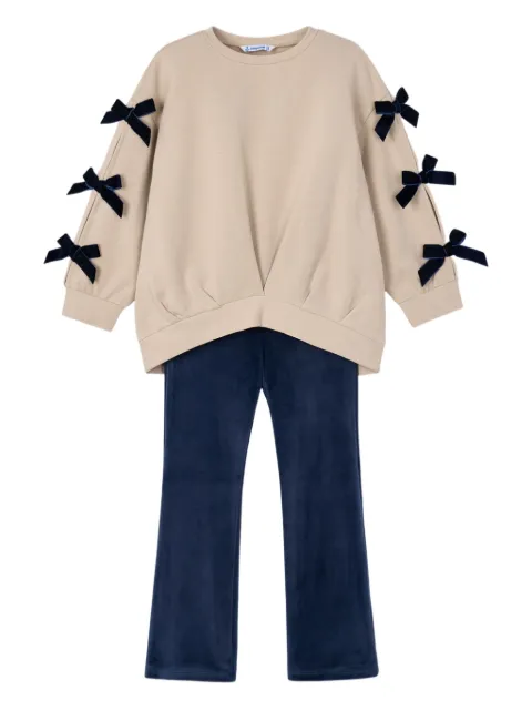 Mayoral bow sweatshirt leggings set