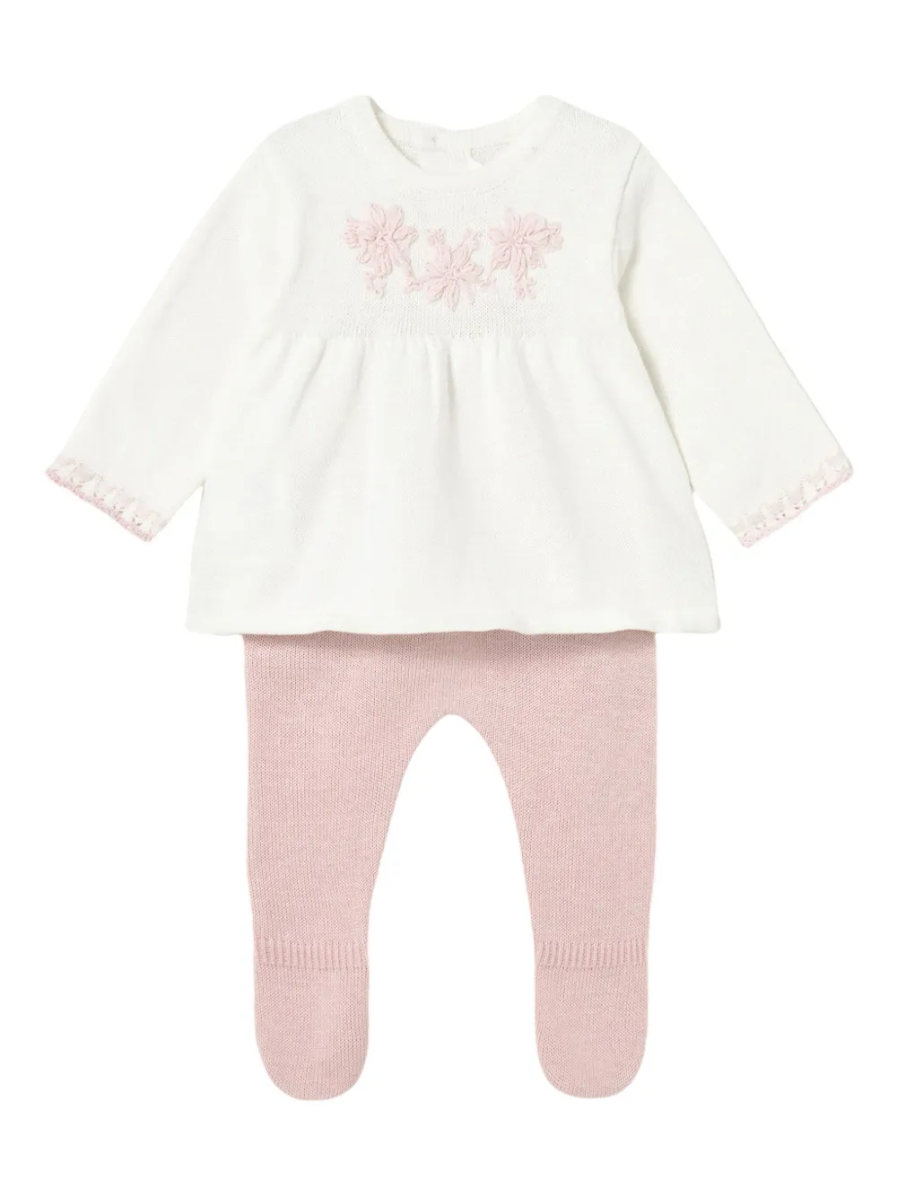 Mayoral floral babywear set - Nude